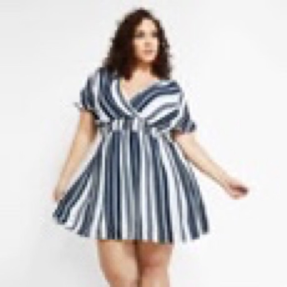 CRINKLED MOCK WRAP DRESS